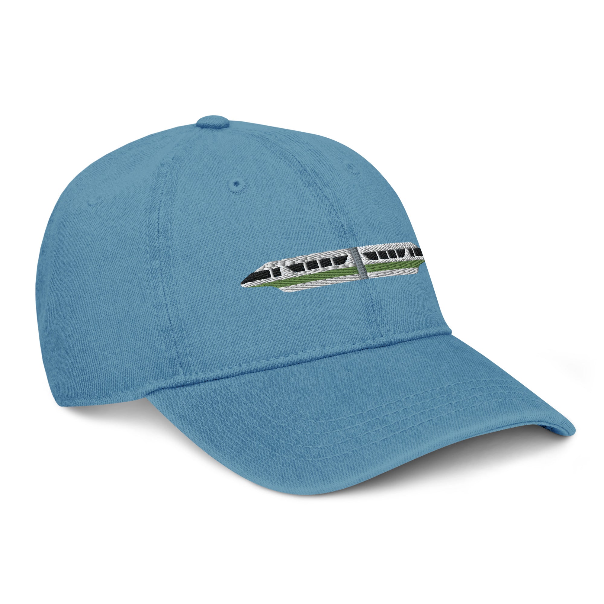 Monorail Lime Denim Hat - CraftNOLA Cap - Light Blue Denim, Blue Denim, Black Denim