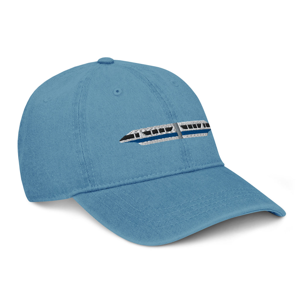 Monorail Blue Denim Hat - CraftNOLA Cap - Light Blue Denim, Blue Denim, Black Denim