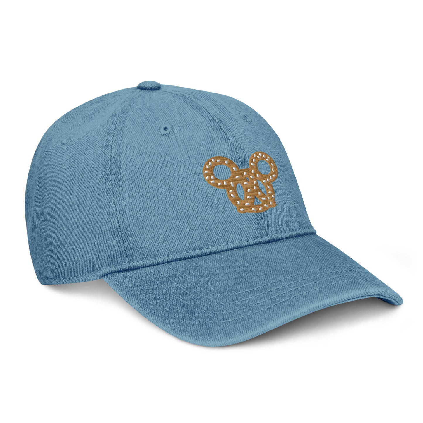 Salty Pretzel Denim Hat - CraftNOLA Cap - Light Blue Denim, Blue Denim, Black Denim