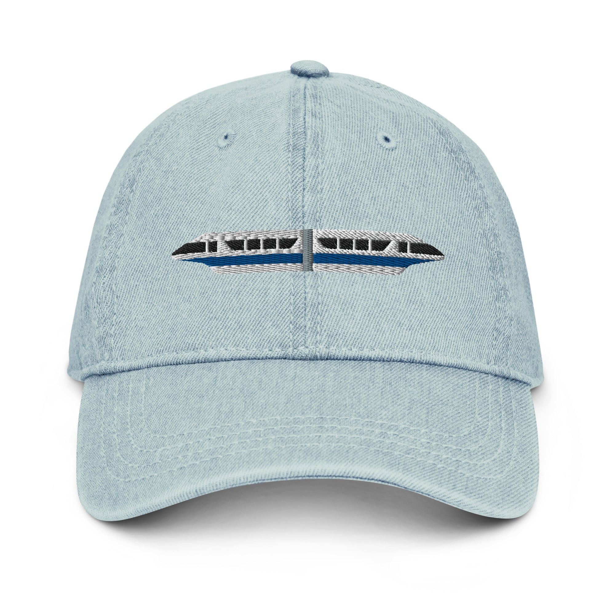 Monorail Blue Denim Hat - CraftNOLA Cap - Light Blue Denim, Blue Denim, Black Denim