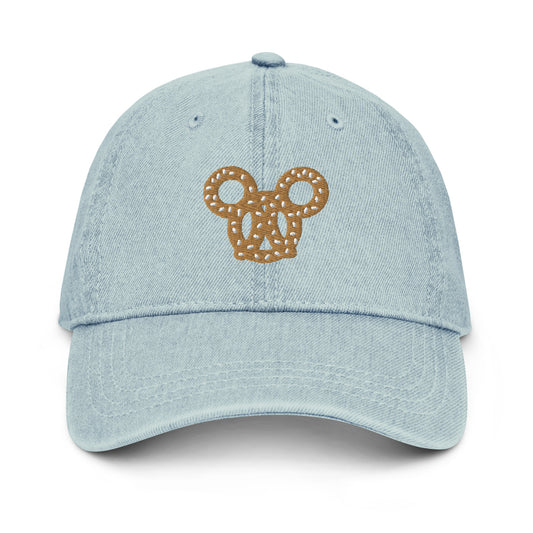 Salty Pretzel Denim Hat - CraftNOLA Cap - Light Blue Denim, Blue Denim, Black Denim