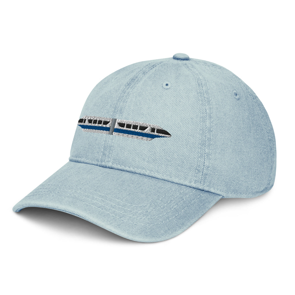 Monorail Blue Denim Hat - CraftNOLA Cap - Light Blue Denim, Blue Denim, Black Denim