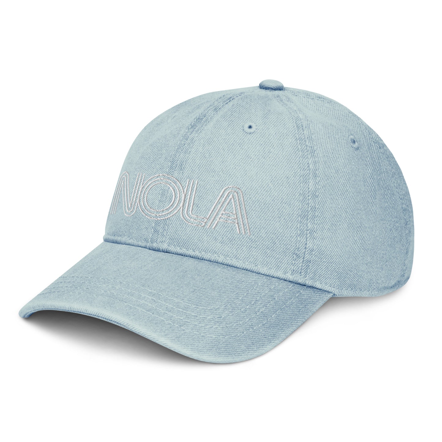 NOLA Denim Hat - CraftNOLA Cap - Light Blue Denim, Blue Denim, Black Denim