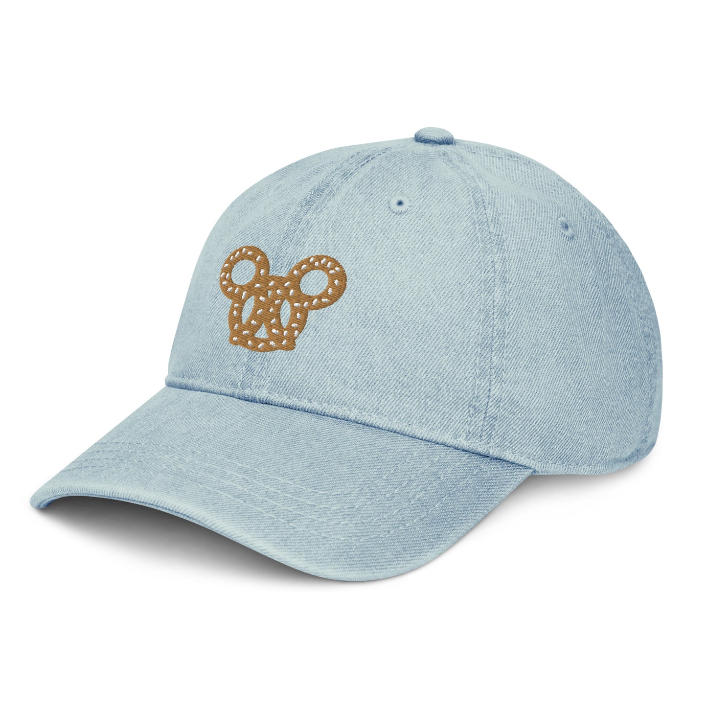 Salty Pretzel Denim Hat - CraftNOLA Cap - Light Blue Denim, Blue Denim, Black Denim