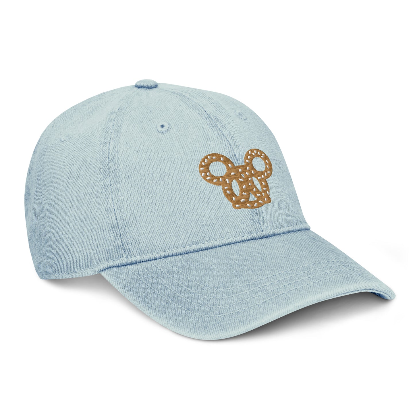 Salty Pretzel Denim Hat - CraftNOLA Cap - Light Blue Denim, Blue Denim, Black Denim