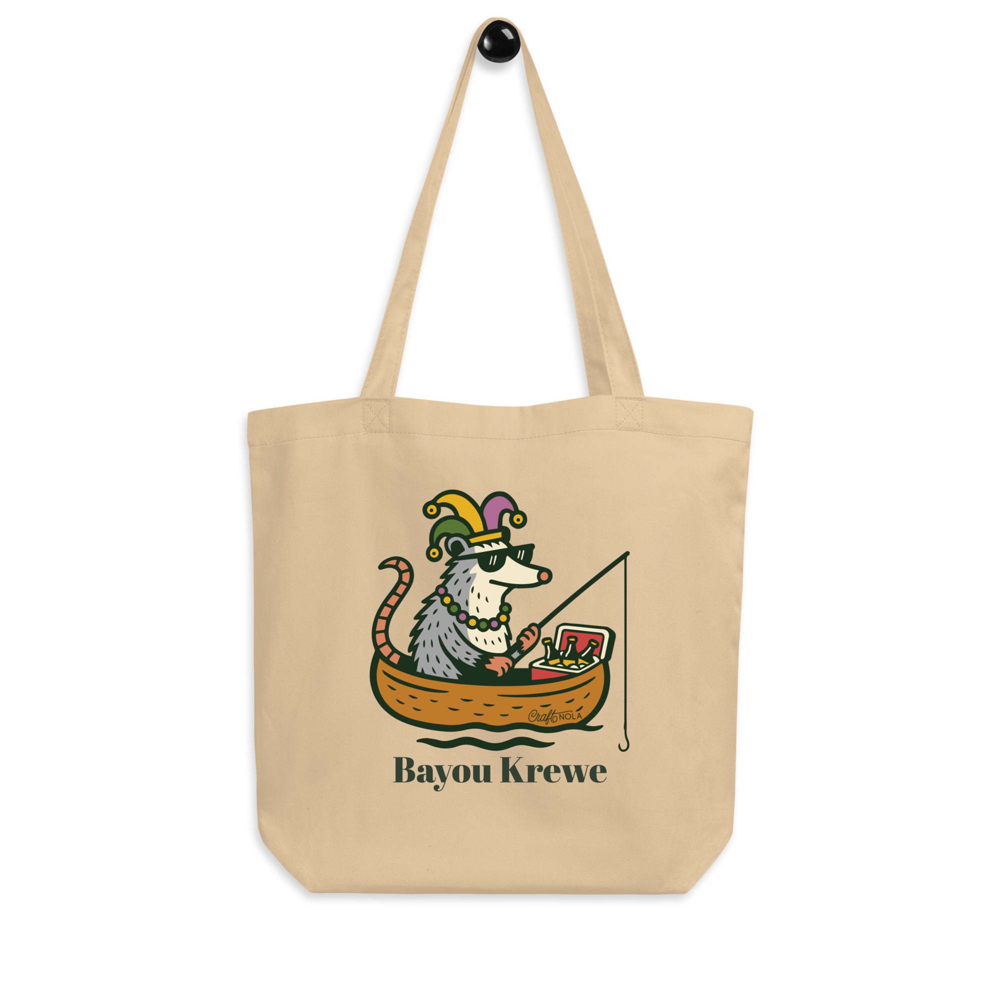 Eco tote featuring Fig the possum – Bayou Krewe cotton reusable bag