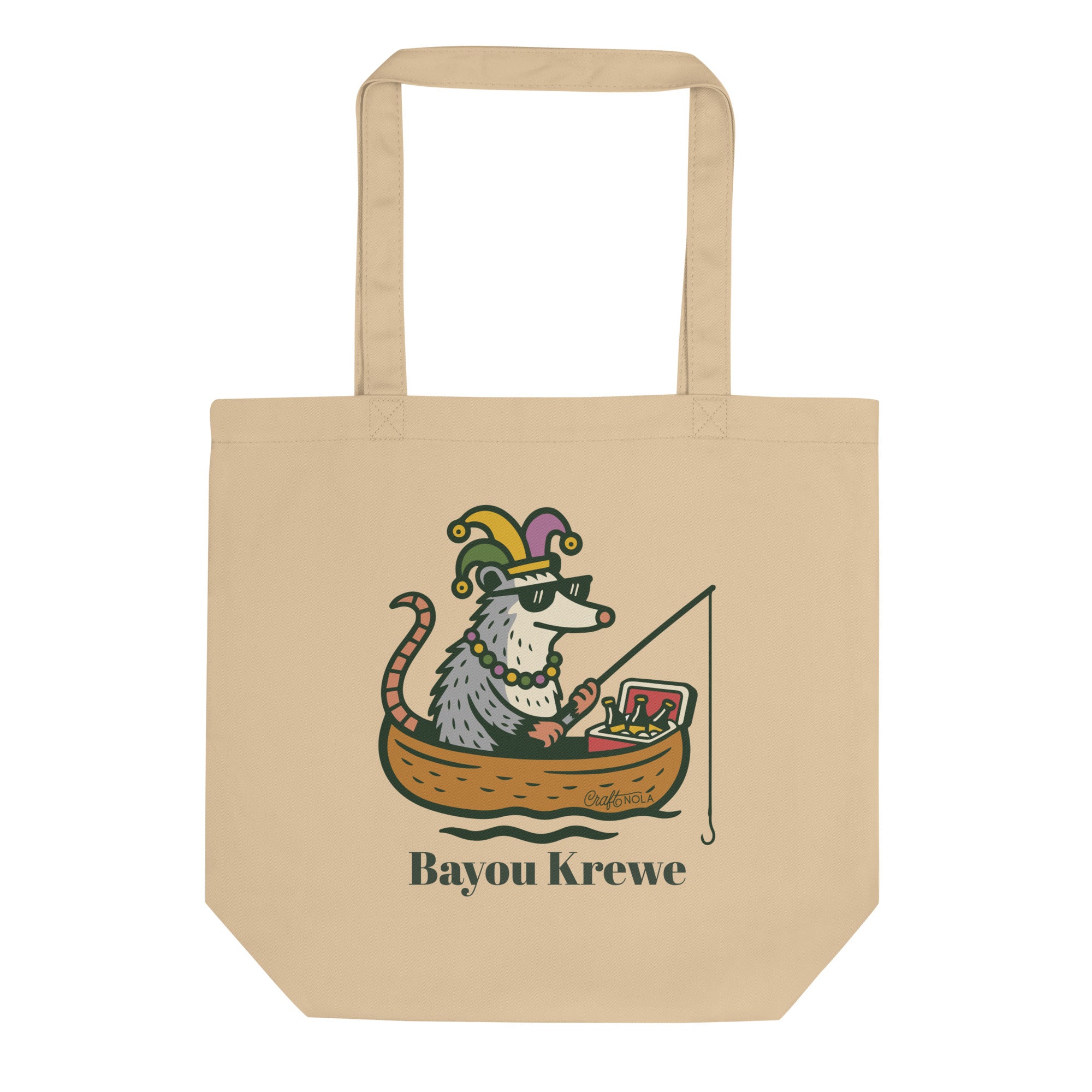 Eco tote featuring Fig the possum – Bayou Krewe cotton reusable bag