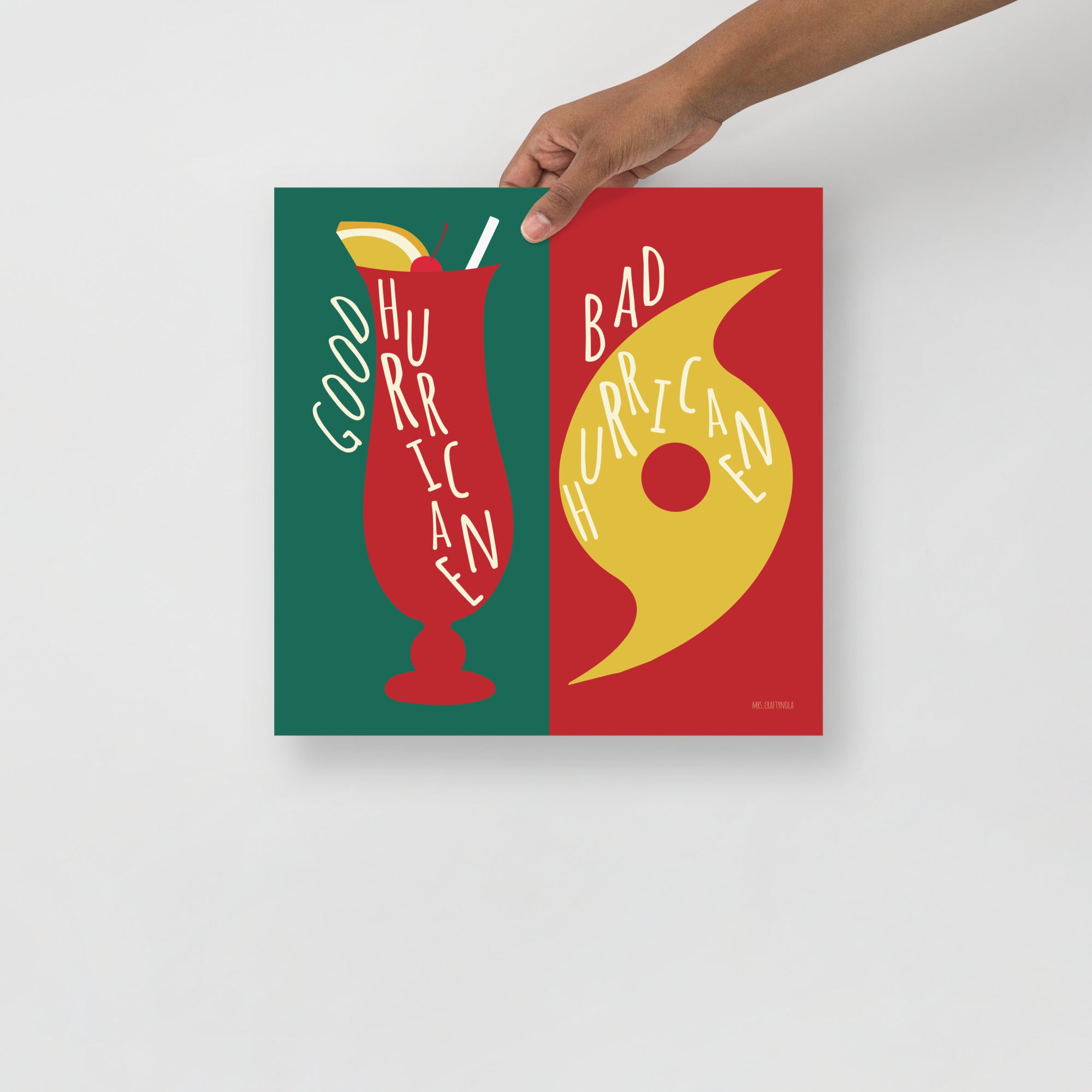 Good Hurricane / Bad Hurricane – Funny New Orleans Wall Art Print