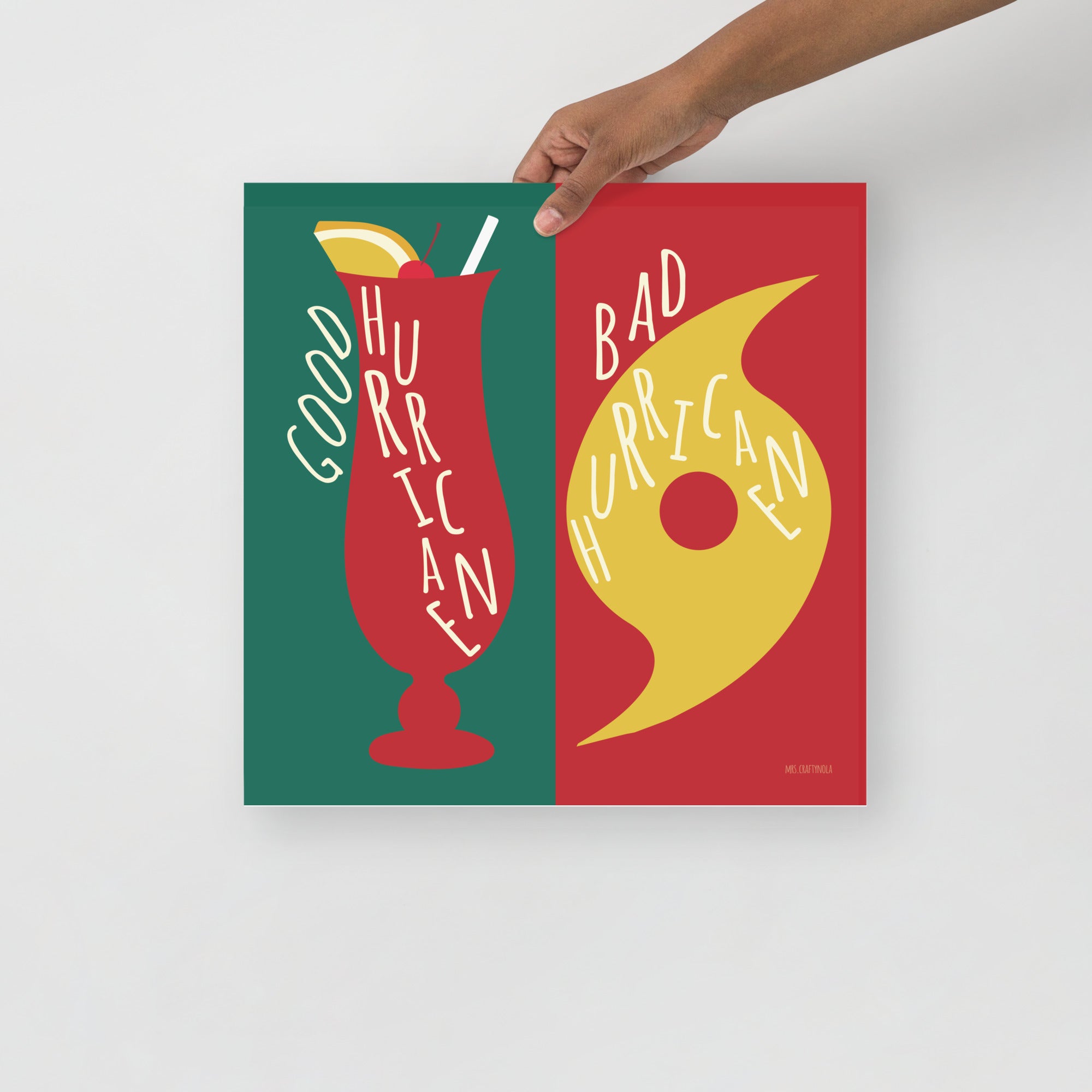 Good Hurricane / Bad Hurricane – Funny New Orleans Wall Art Print