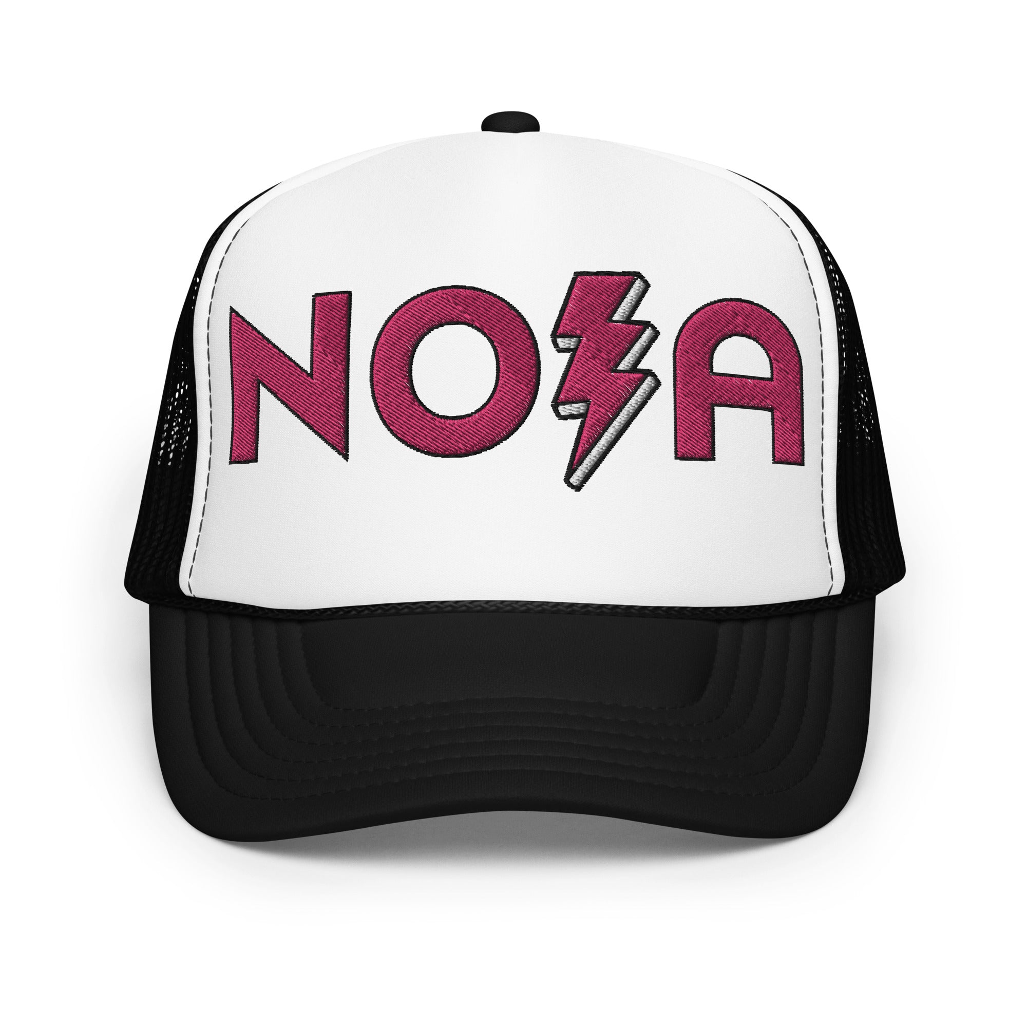 NOLA Pink Lightning Foam trucker hat