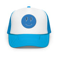 Blue Lighting Smiles Foam Trucker Hat Embroidered