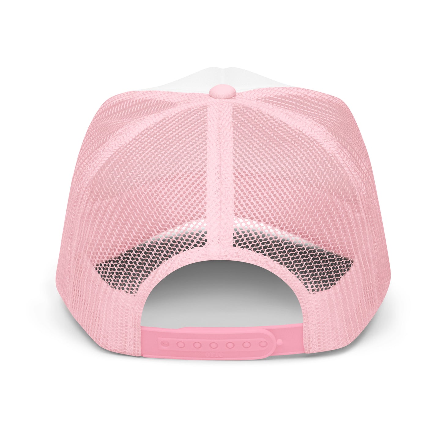 504 Pink Smiles Foam trucker hat