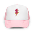 Pink Lightning Foam trucker hat