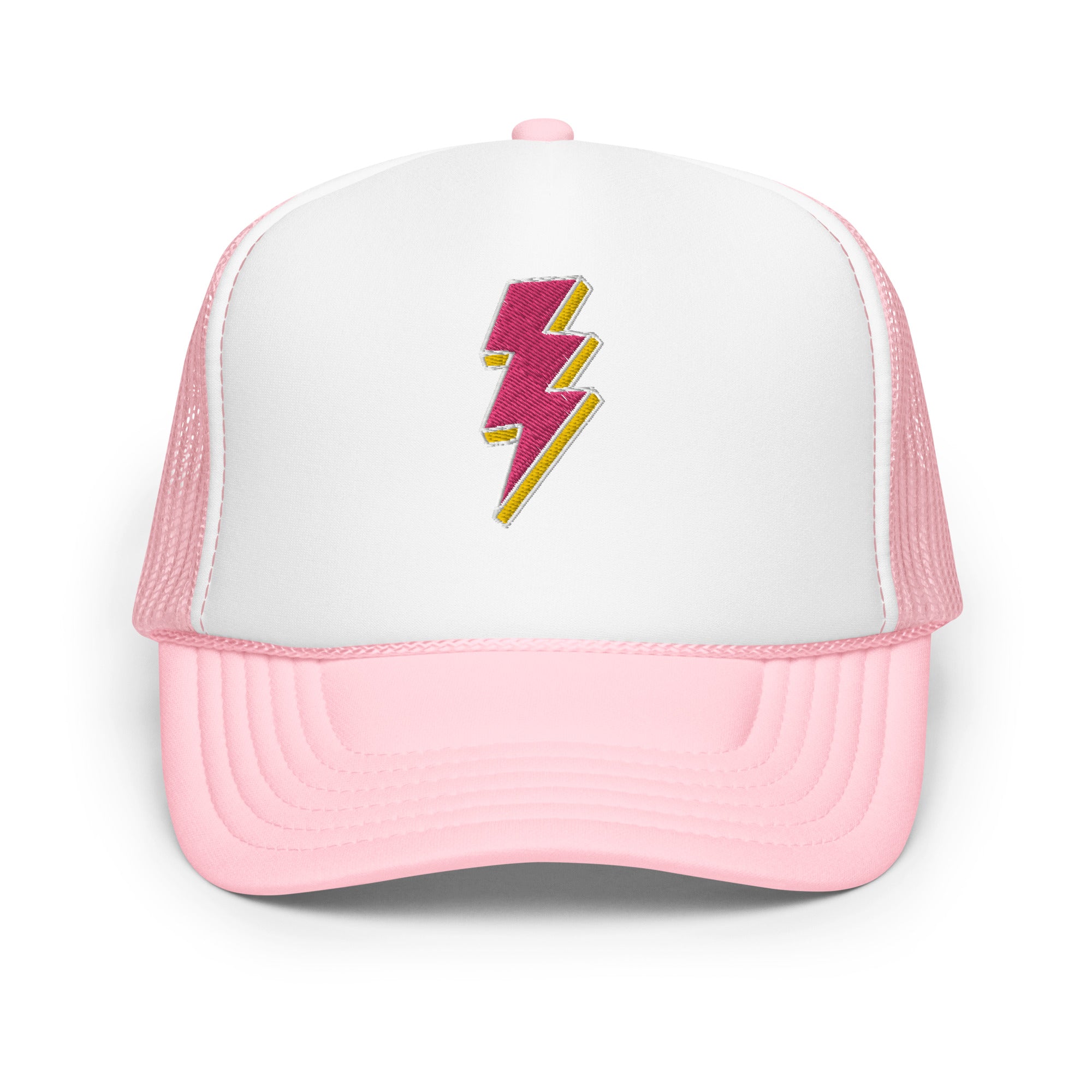 Pink Lightning Foam trucker hat