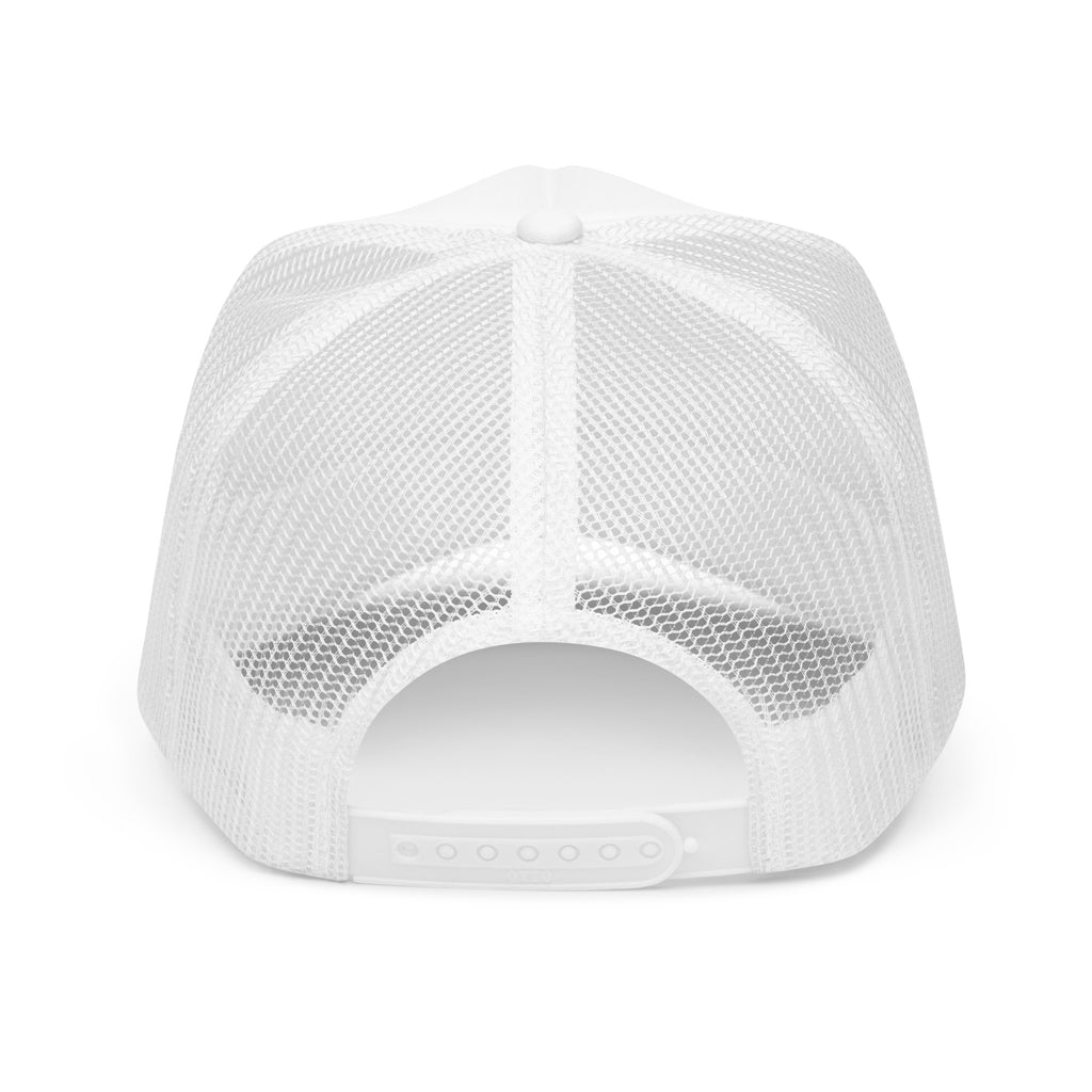 Blue Lighting Smiles Foam Trucker Hat Embroidered