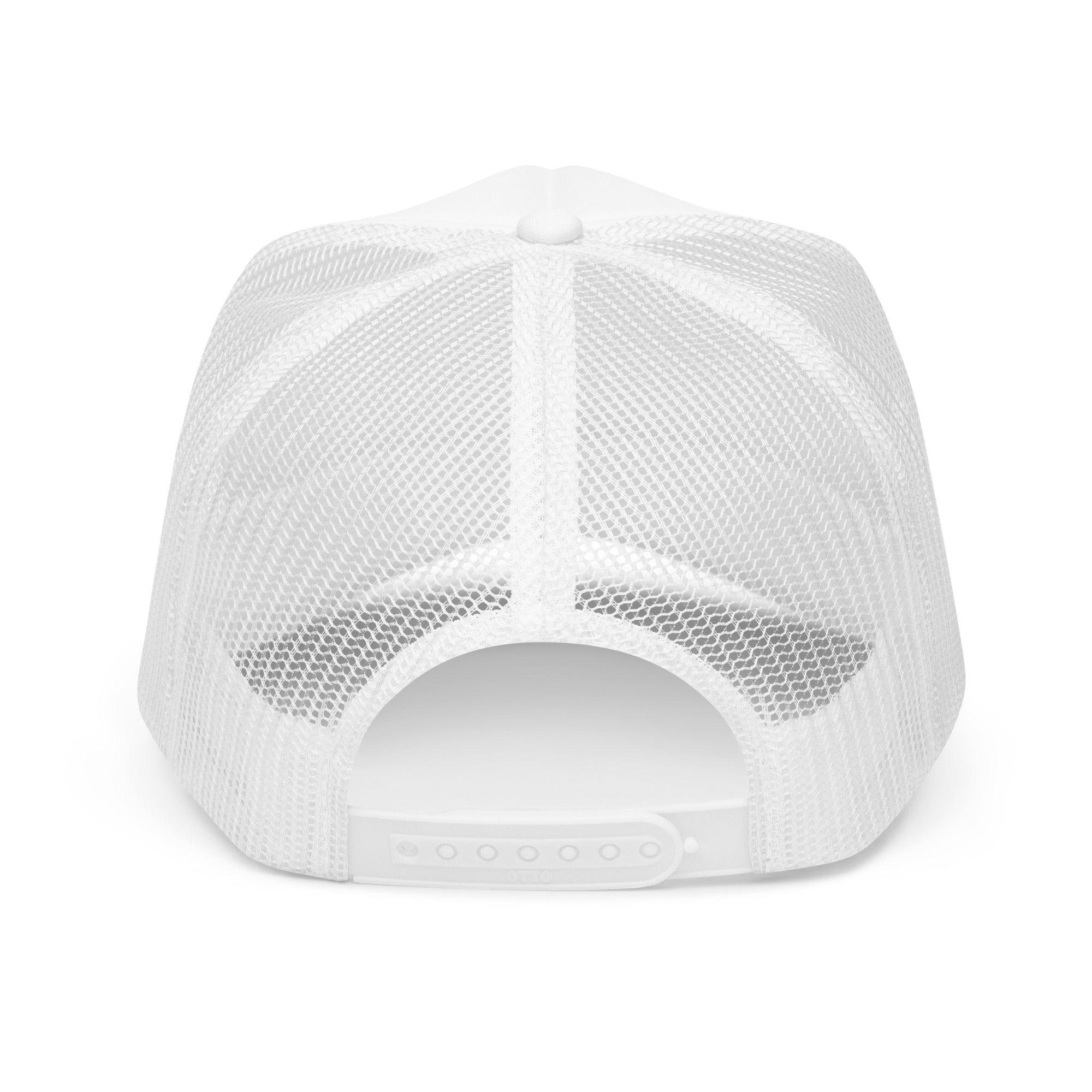 Blue Lighting Smiles Foam Trucker Hat Embroidered