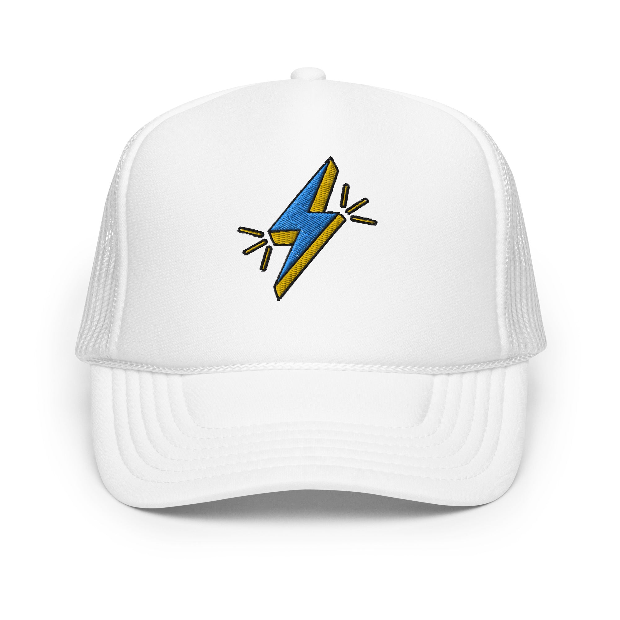 Blue Lightning Foam trucker hat