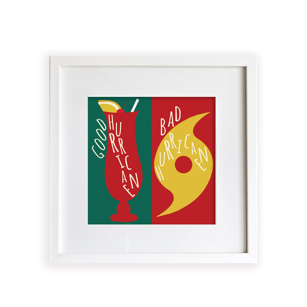 Good Hurricane / Bad Hurricane – Funny New Orleans Wall Art Print