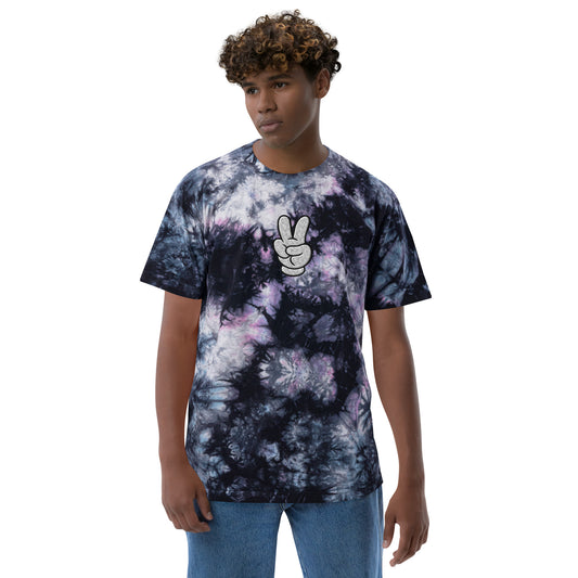 Peace Sign Oversized tie-dye t-shirt