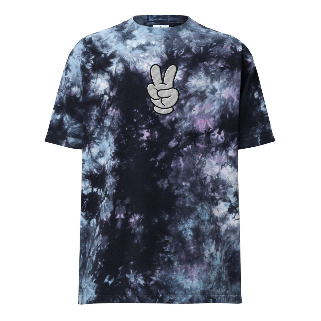 Peace Sign Oversized tie-dye t-shirt
