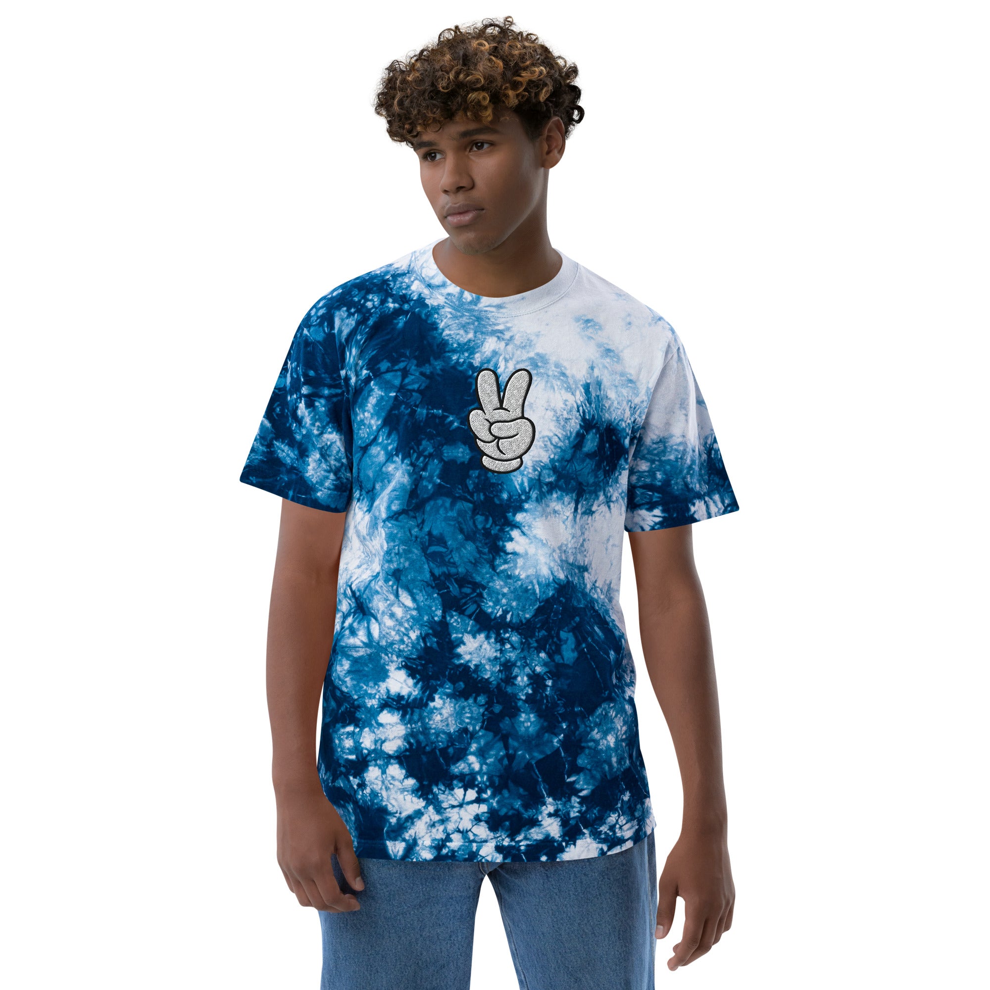 Peace Sign Oversized tie-dye t-shirt