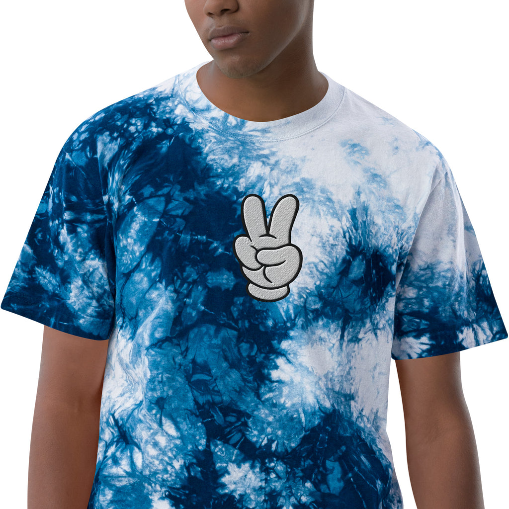 Peace Sign Oversized tie-dye t-shirt