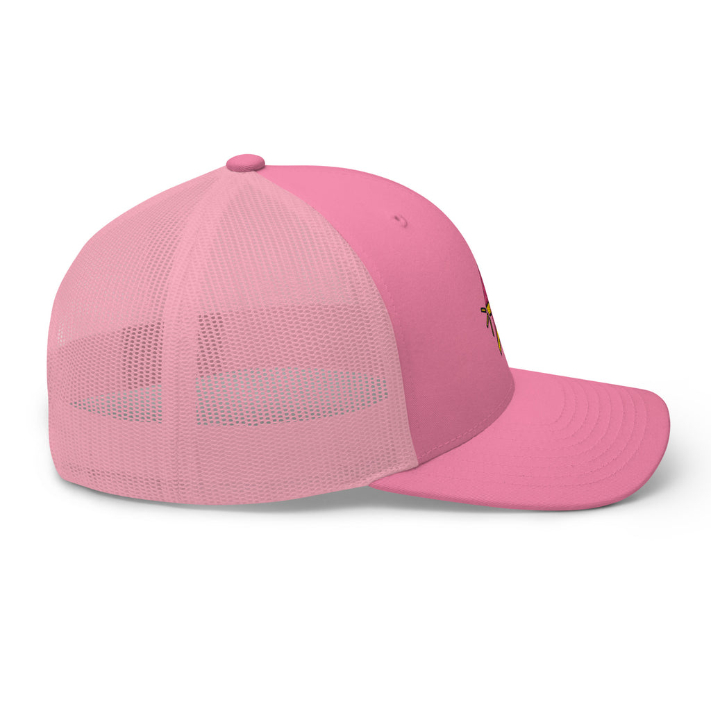 All Over Pink Lightning Trucker Cap