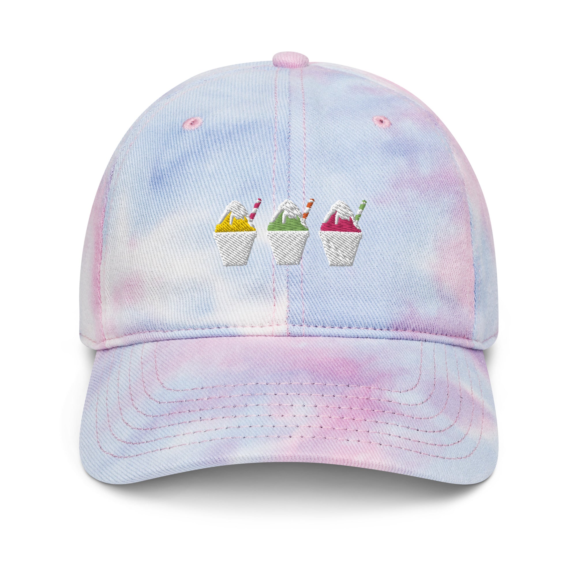 Summer Snowball Trio Cap - CraftNOLA Cap - Multi Color Tie Dye