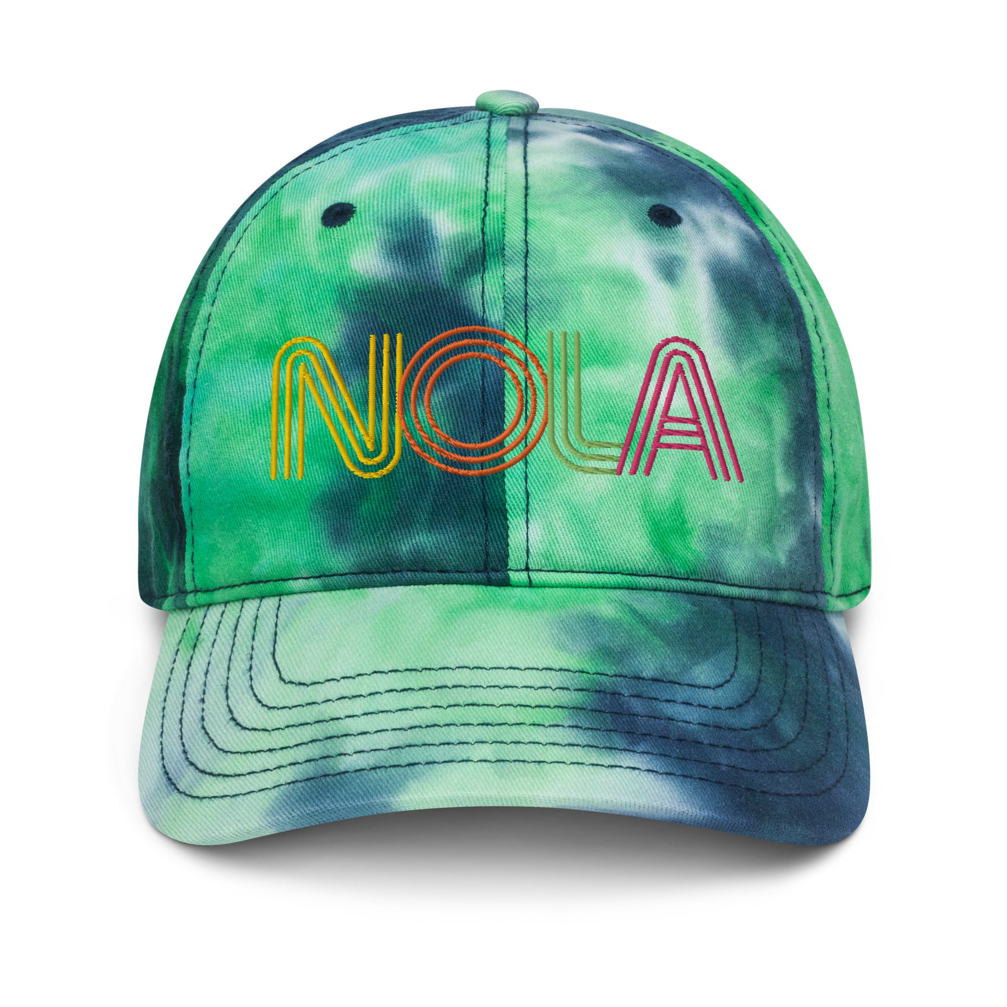 NOLA Hat- CraftNOLA Cap - Multi Color Tie Dye