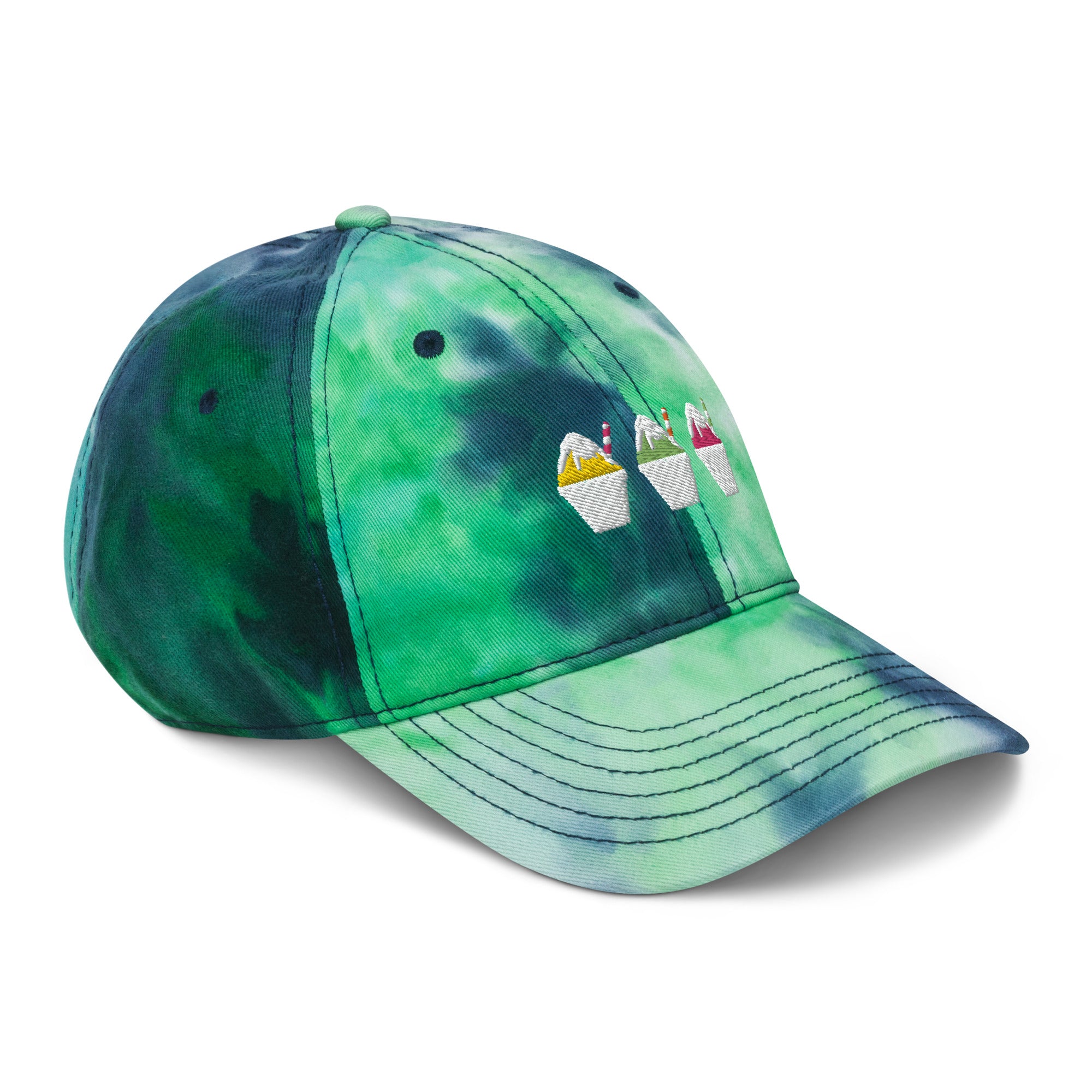 Summer Snowball Trio Cap - CraftNOLA Cap - Multi Color Tie Dye