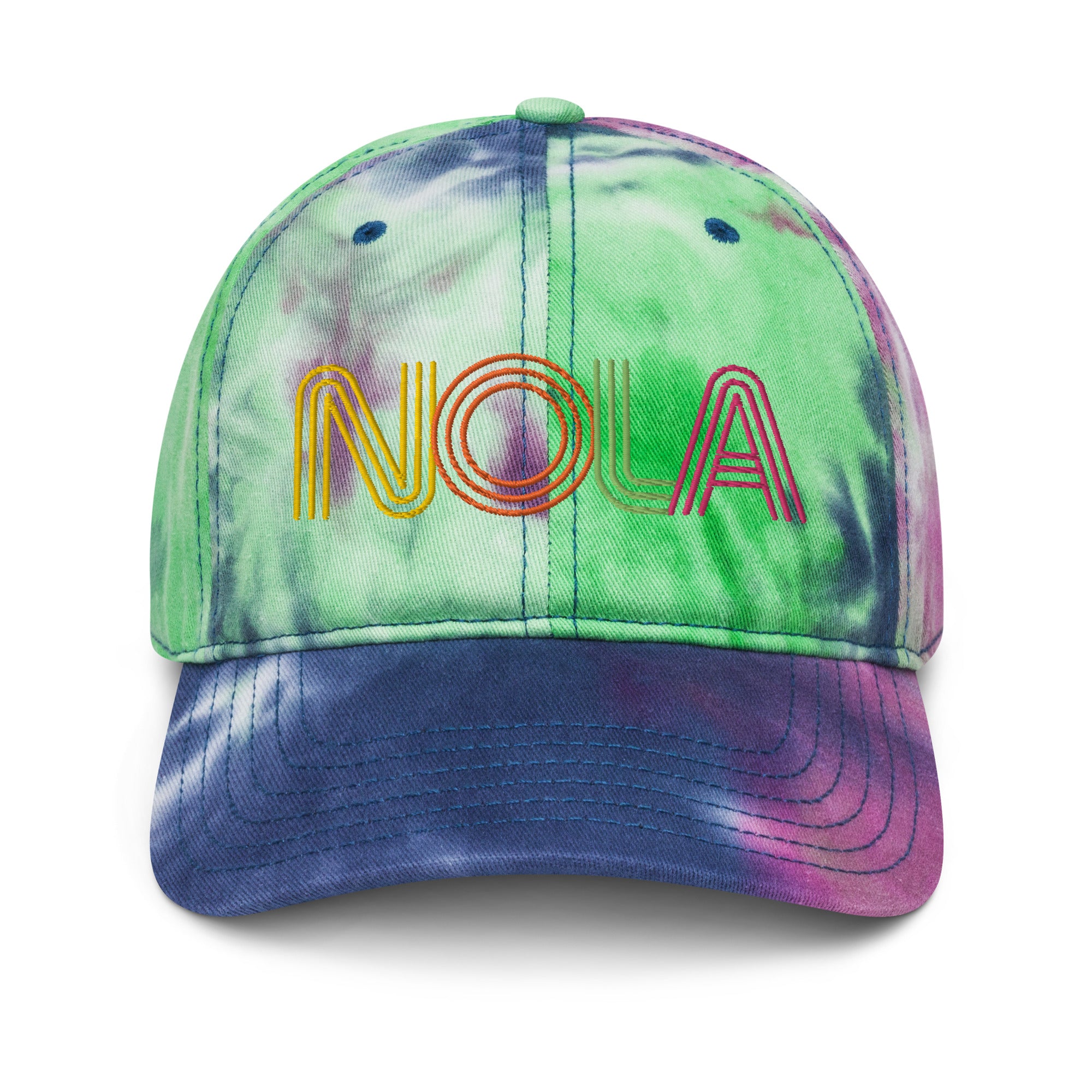 NOLA Hat- CraftNOLA Cap - Multi Color Tie Dye