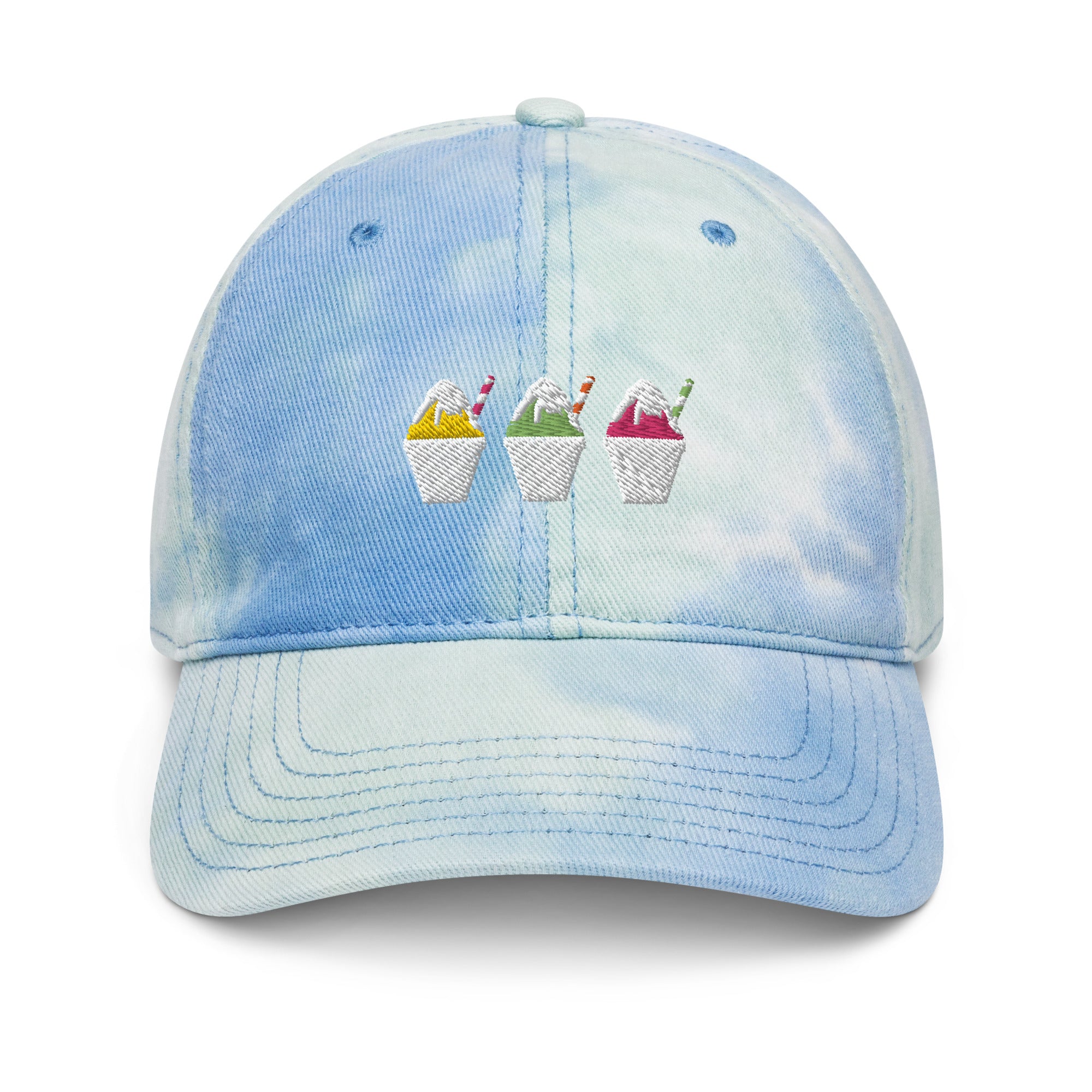Summer Snowball Trio Cap - CraftNOLA Cap - Multi Color Tie Dye
