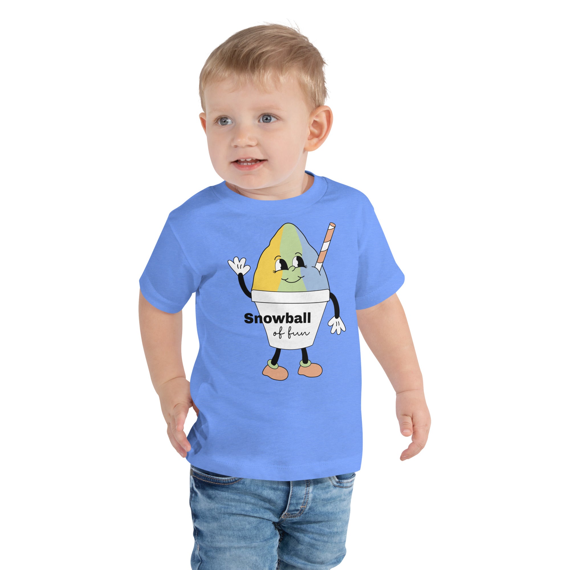 Multi-color Snowball Toddler Short Sleeve Tee