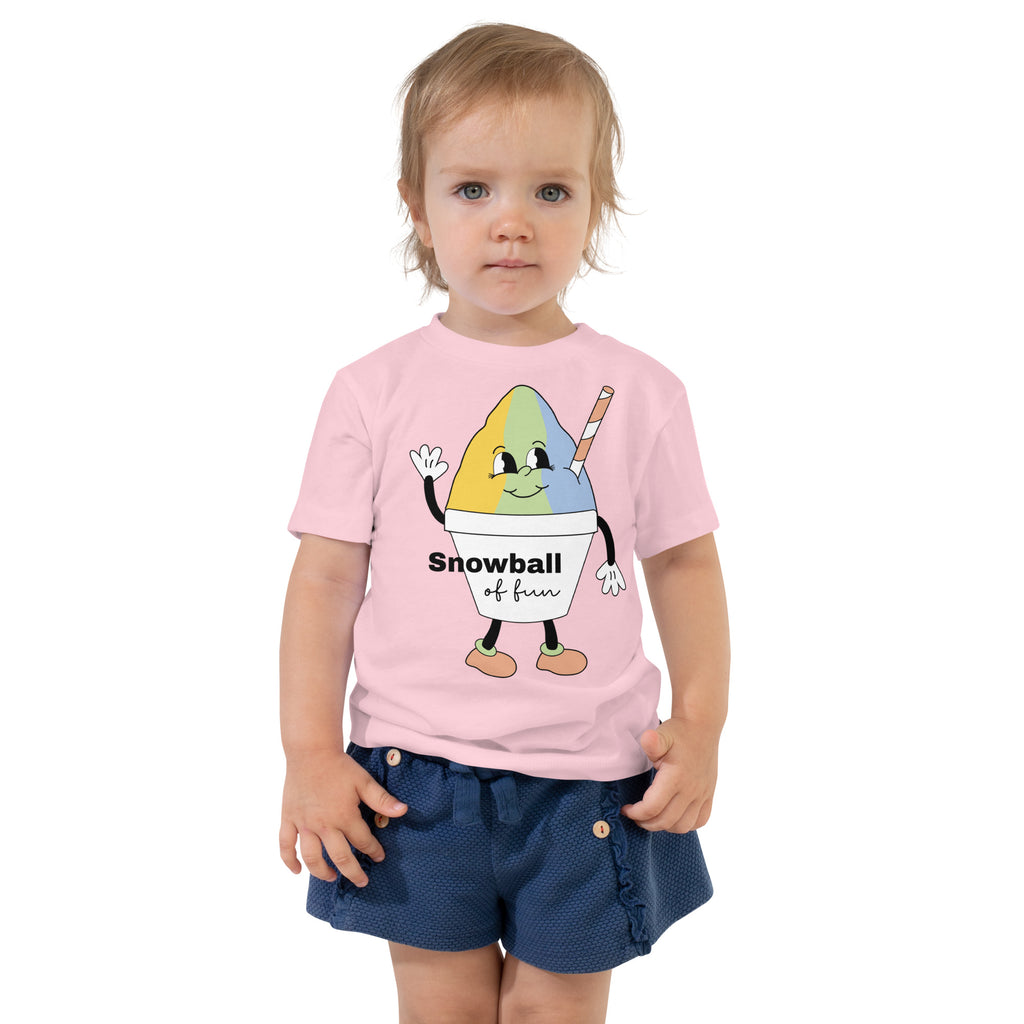 Multi-color Snowball Toddler Short Sleeve Tee