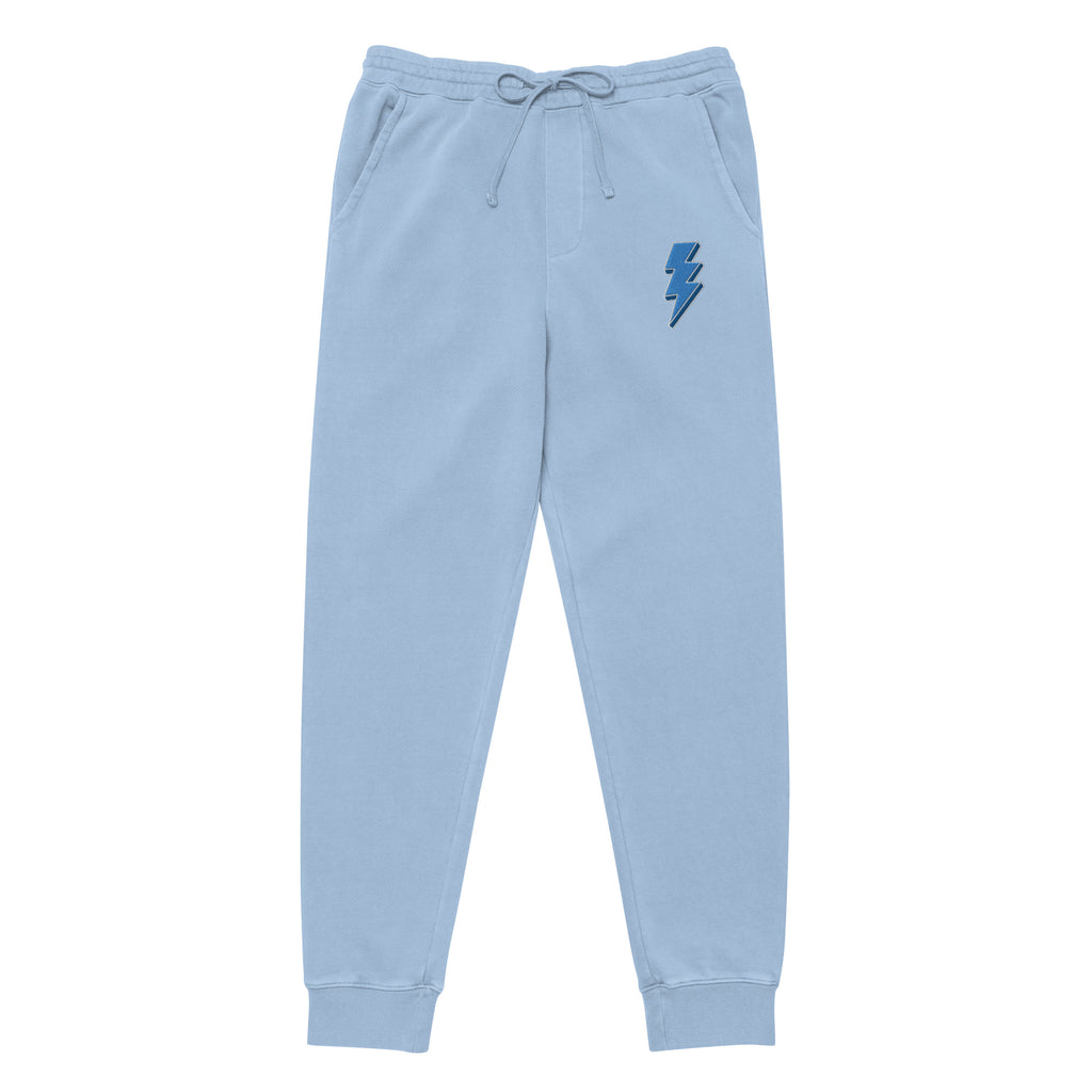 Blue Lightning Unisex pigment-dyed sweatpants Embroidery