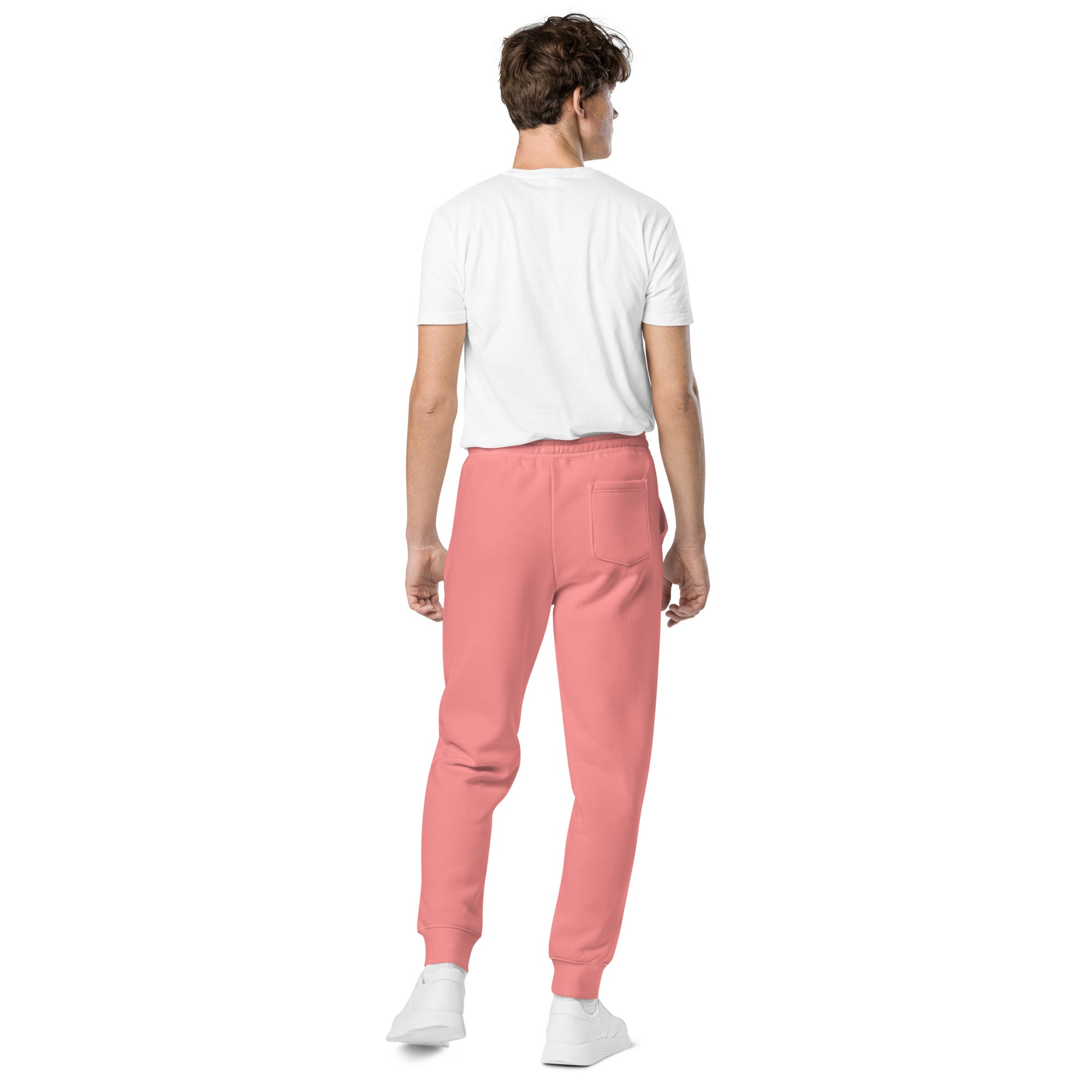 Pink Lightning Unisex Pigment-dyed Sweatpants with Embrodery