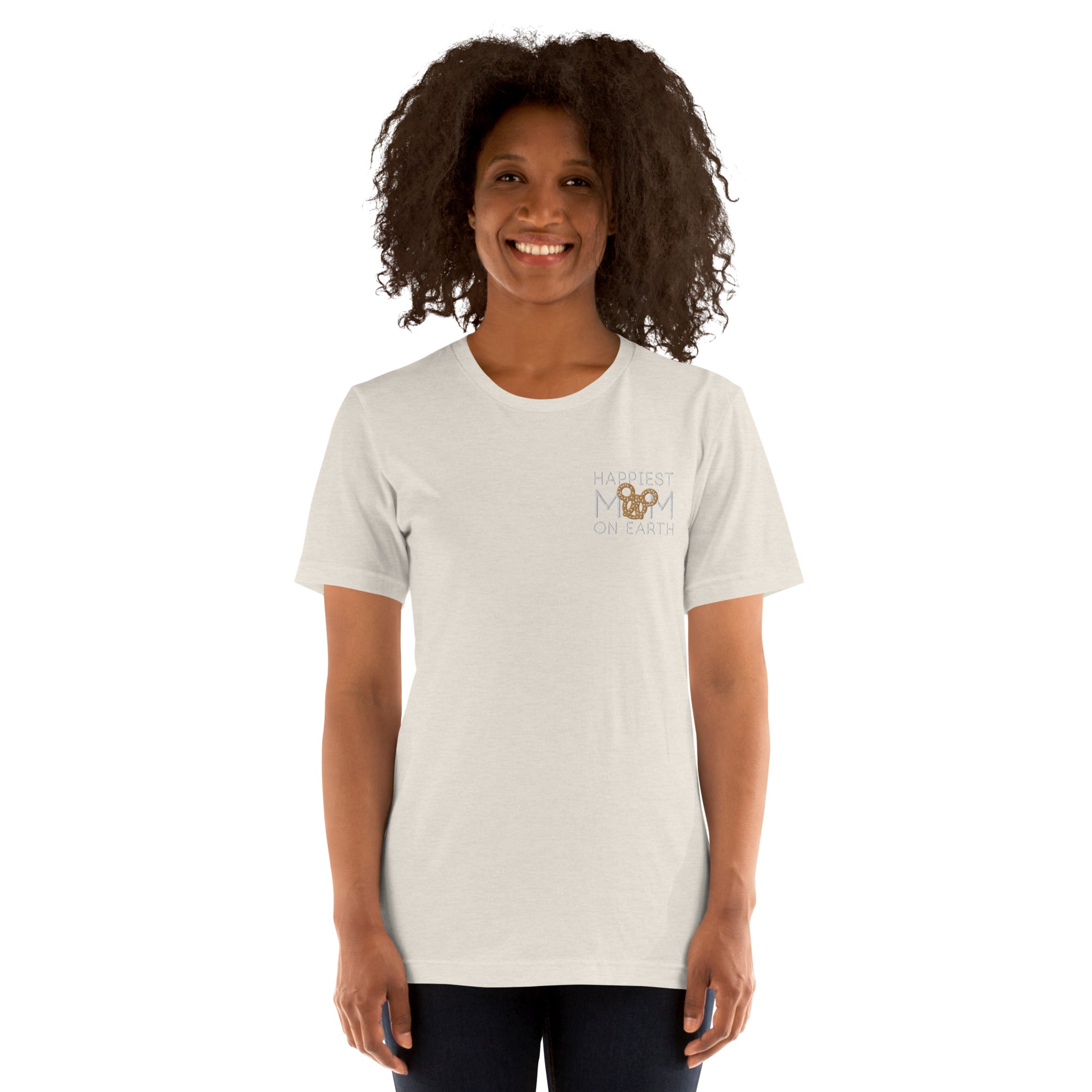 Happiest Mom on Earth Pretzel - Embroidered t-shirt - CraftNOLA