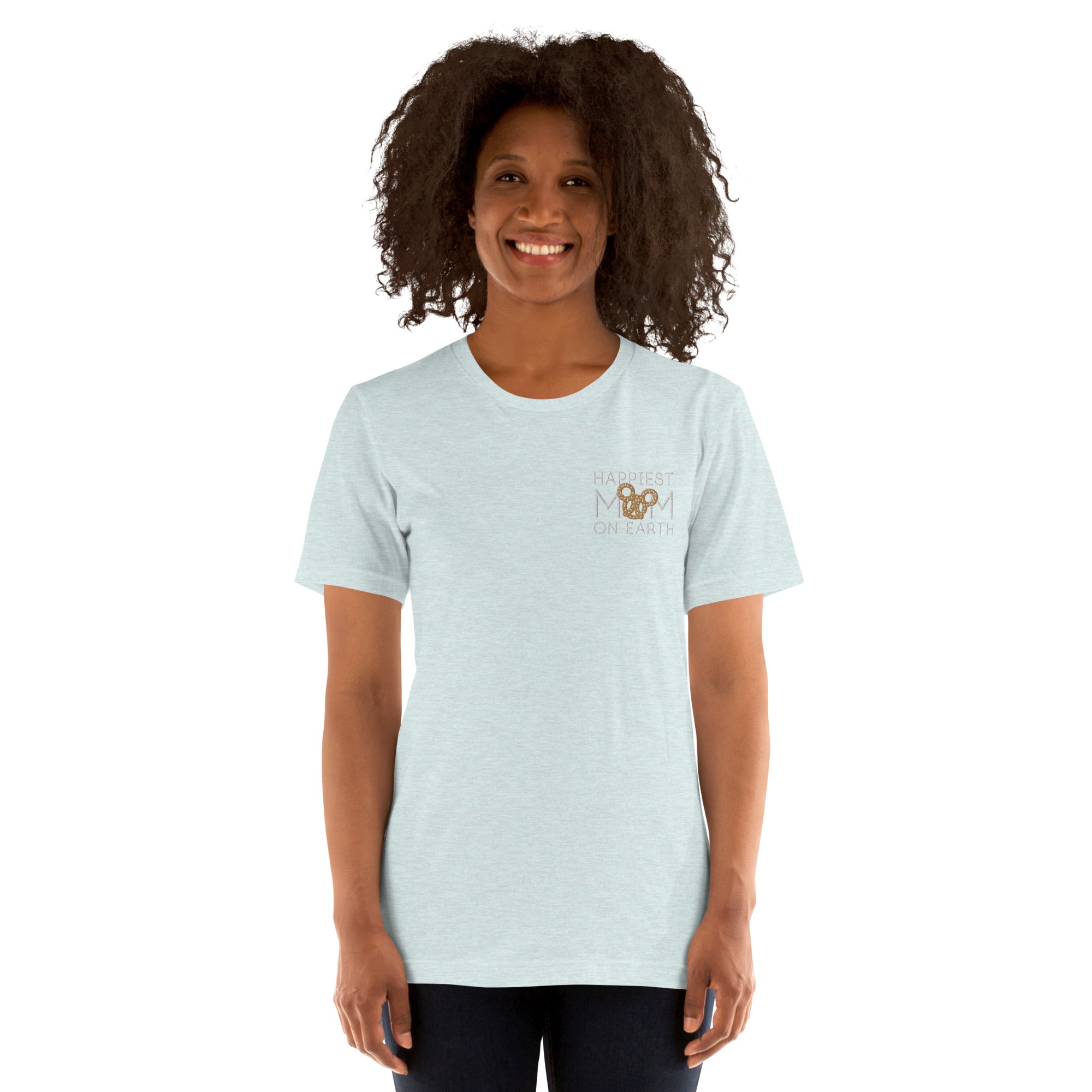 Happiest Mom on Earth Pretzel - Embroidered t-shirt - CraftNOLA