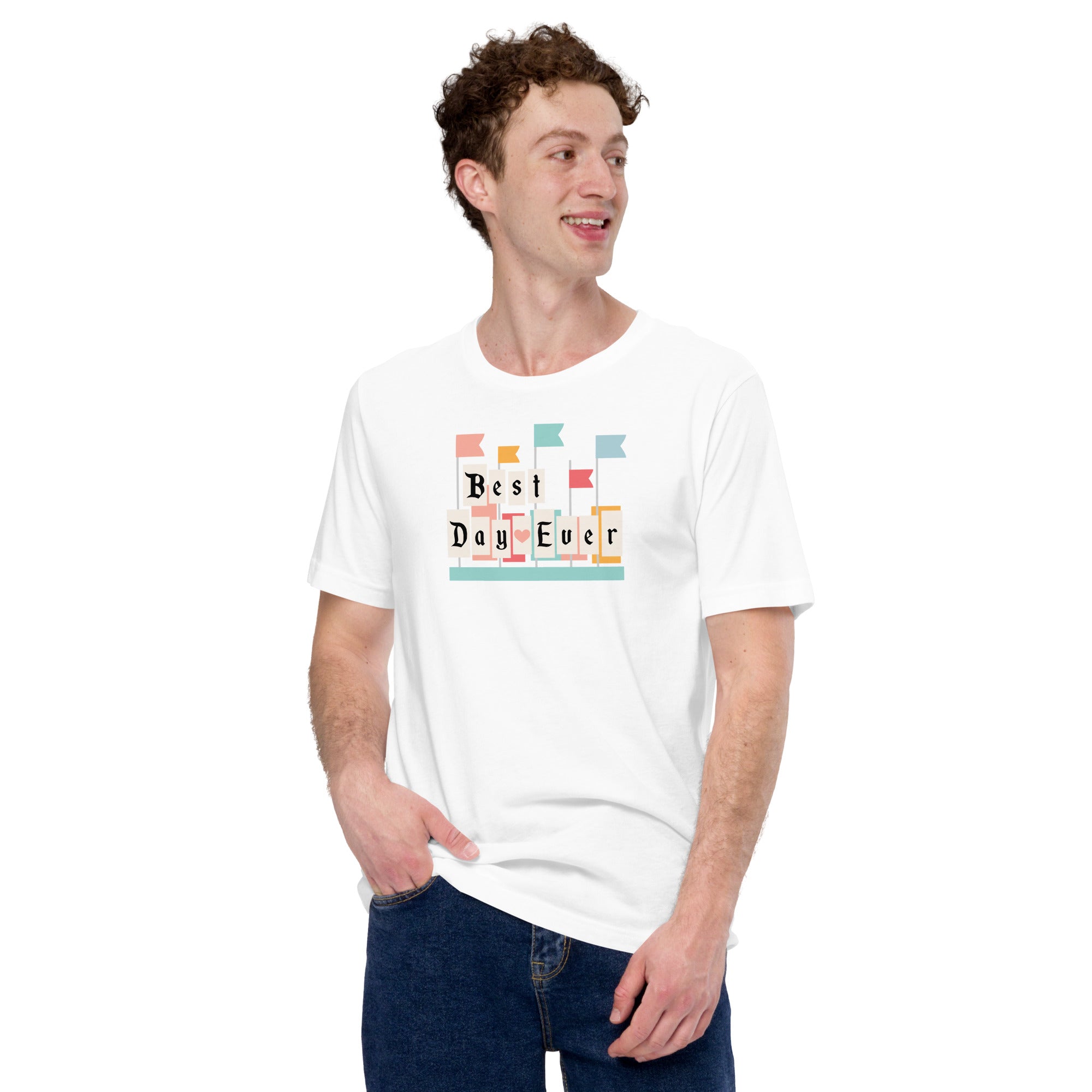 Best Day Ever Park Flags -  Adult Unisex T-shirt