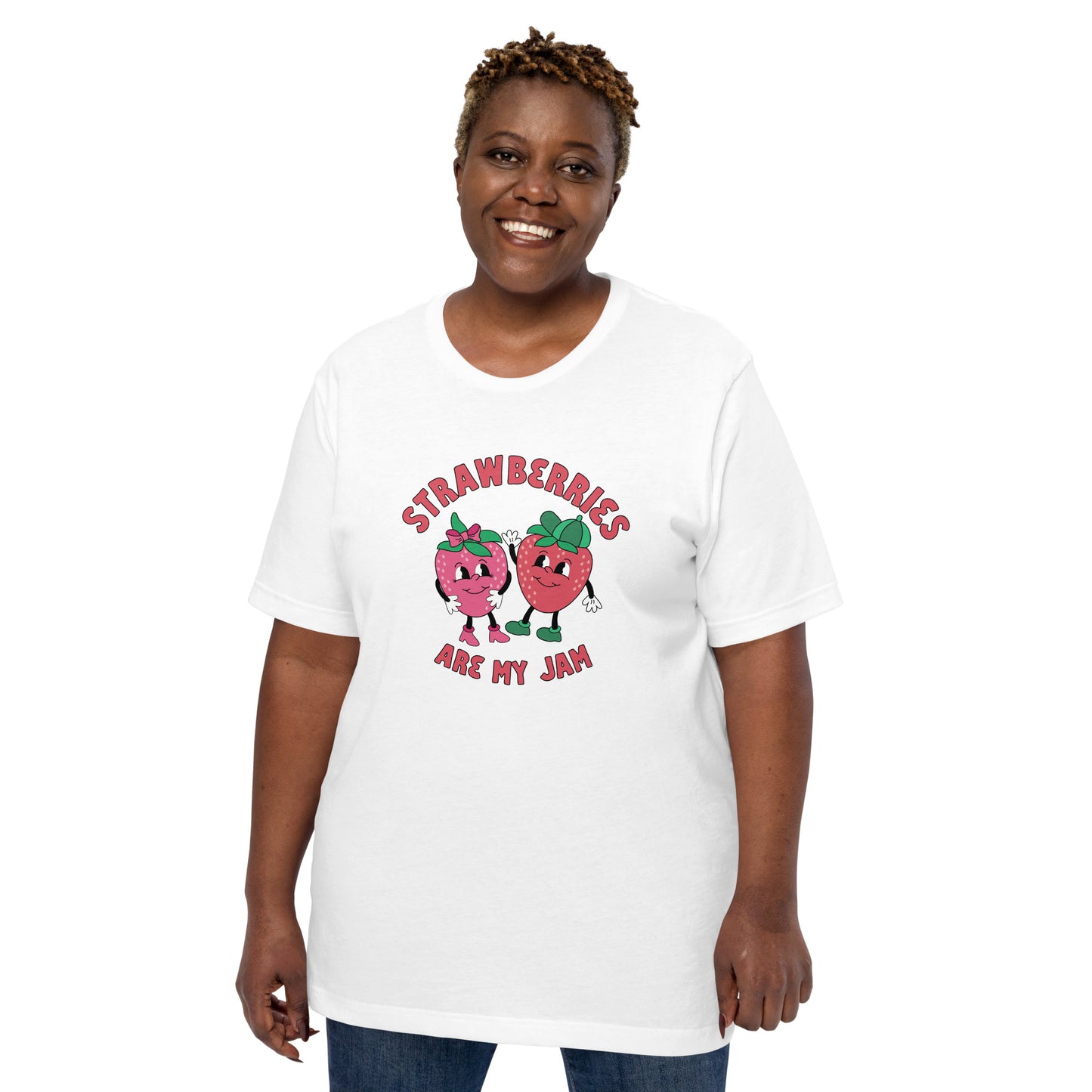 Strawberries are my Jam - CraftNOLA Tee - White