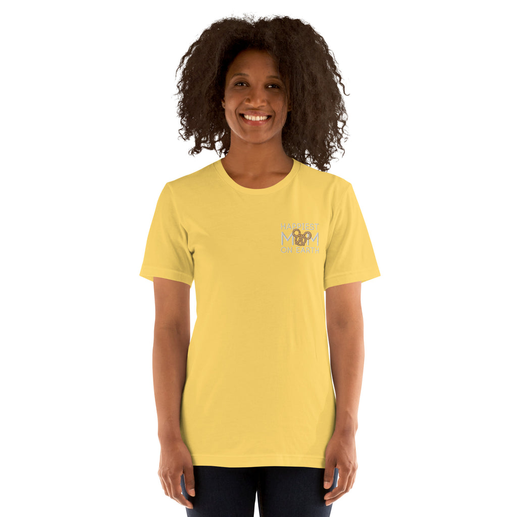 Happiest Mom on Earth Pretzel - Embroidered t-shirt - CraftNOLA