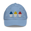 Primary Color Snowball Youth baseball cap - red, yellow, blue