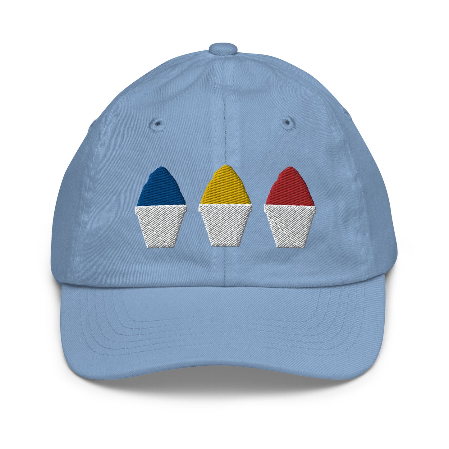 Primary Color Snowball Youth baseball cap - red, yellow, blue