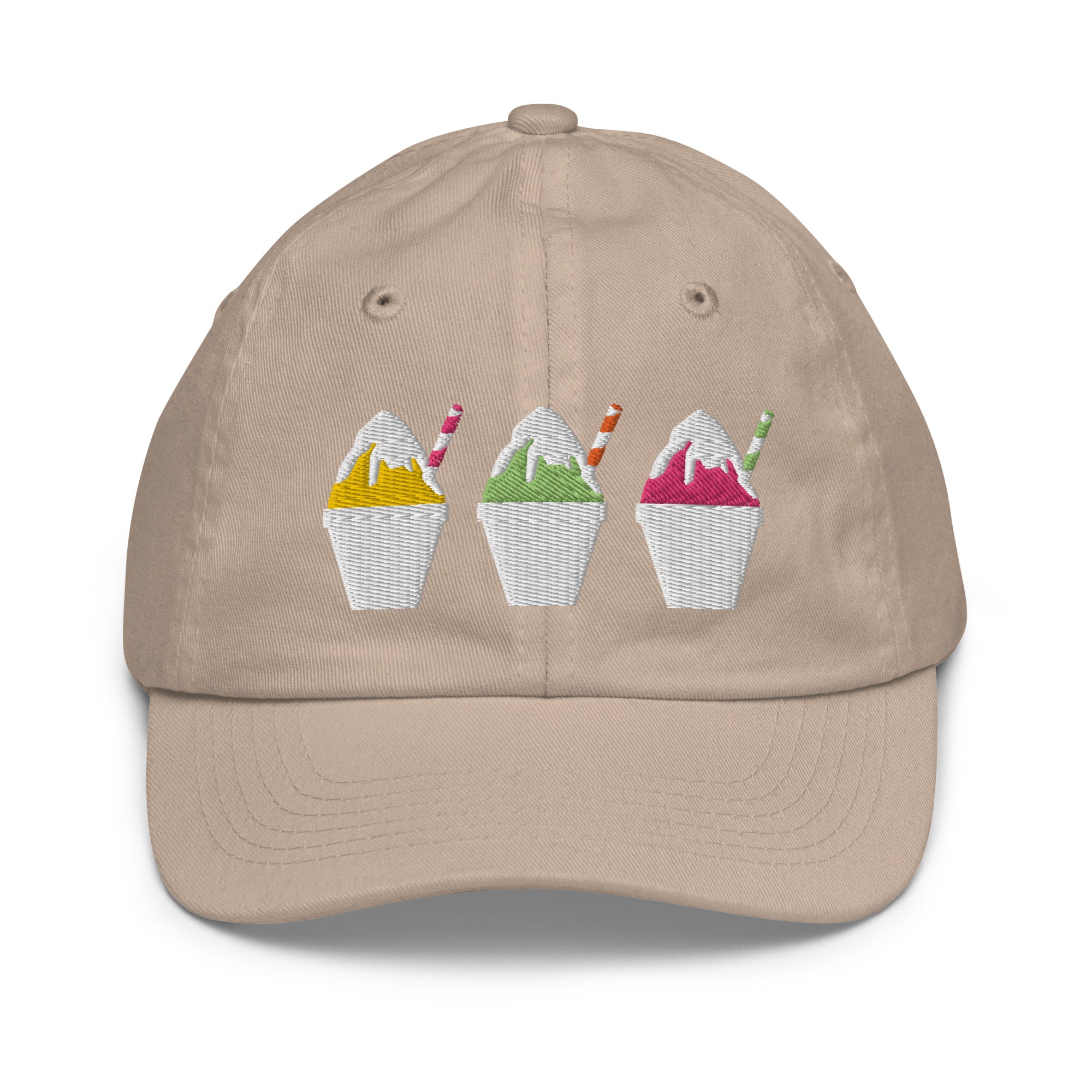 Multi Color Snowball Youth baseball cap Pink, Yellow, Green