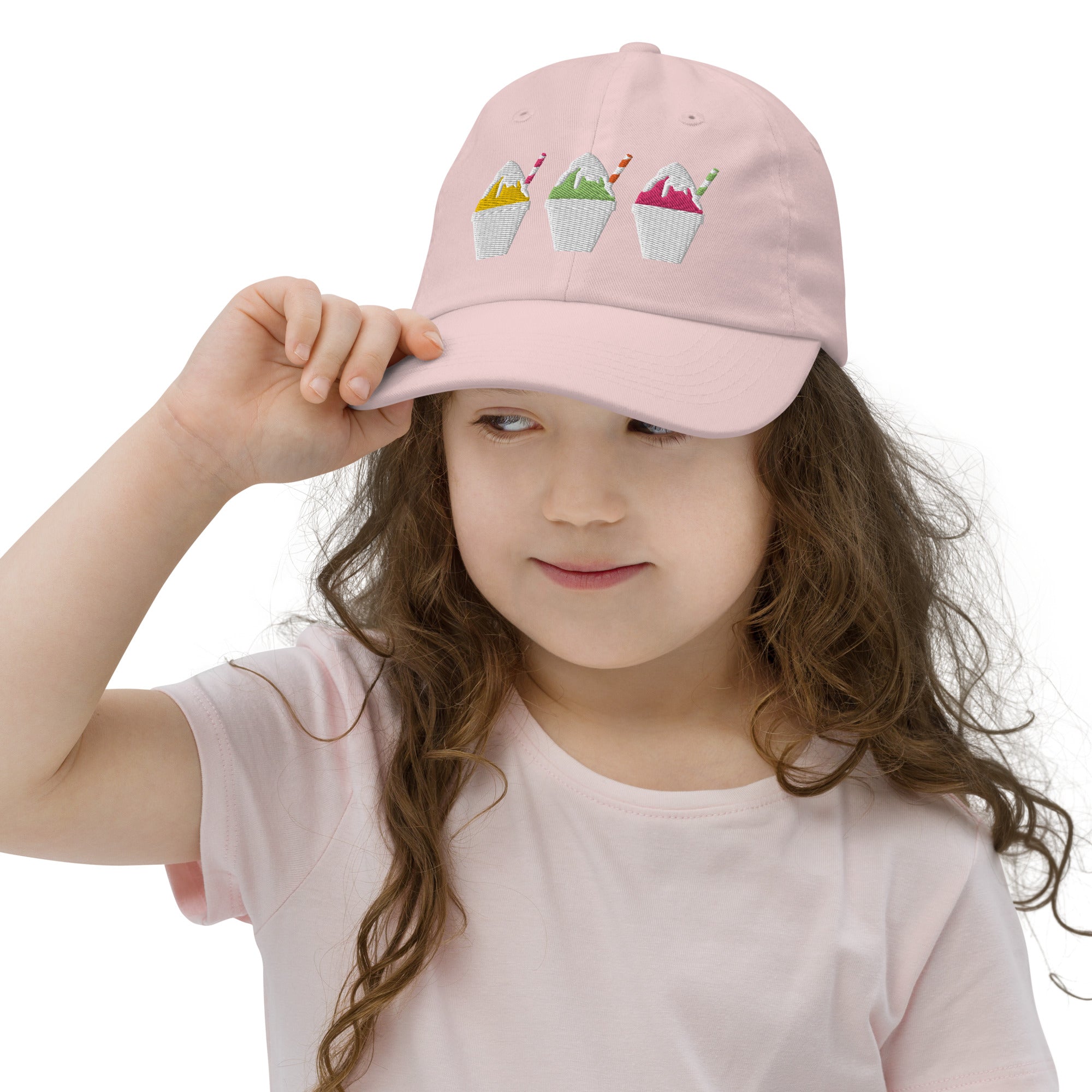 Multi Color Snowball Youth baseball cap Pink, Yellow, Green
