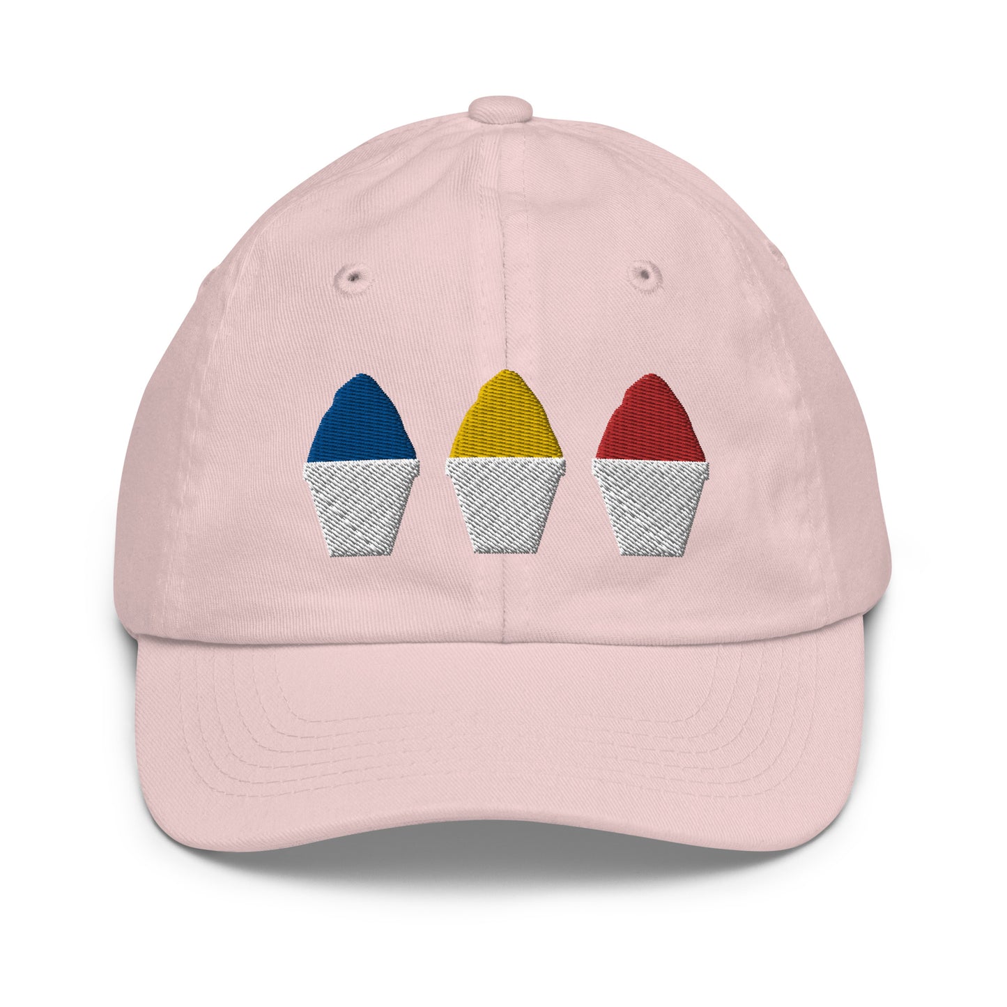 Primary Color Snowball Youth baseball cap - red, yellow, blue